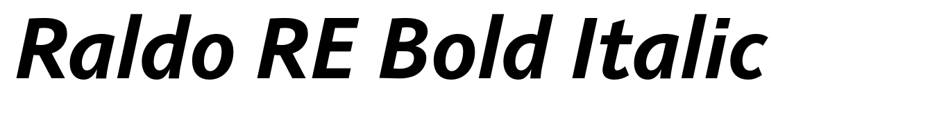 Raldo RE Bold Italic